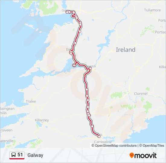 51 Bus Line Map