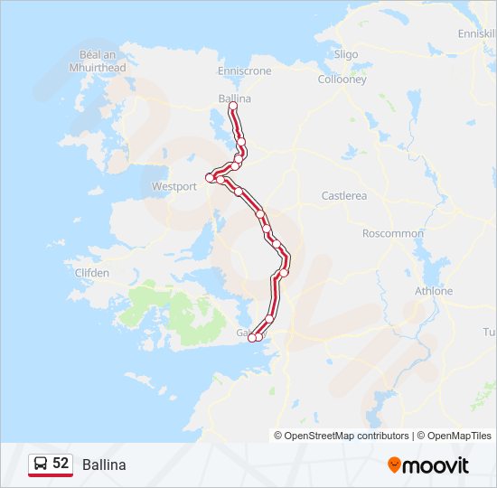 52 bus Line Map