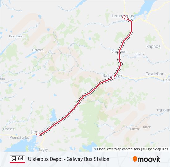 Plan de la ligne 64 de bus