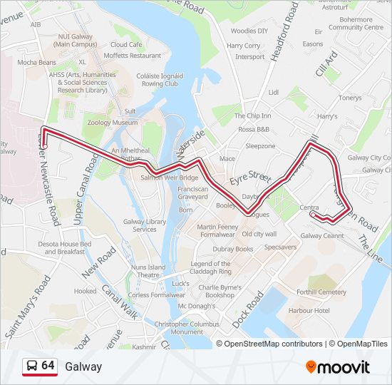 64 Bus Line Map