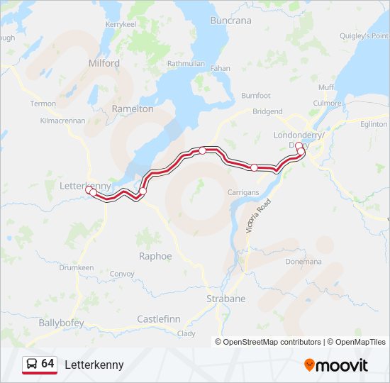 64 Bus Line Map