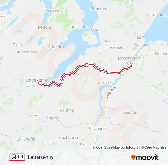 64 Bus Line Map