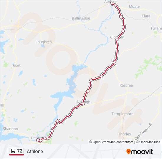 72 bus Line Map