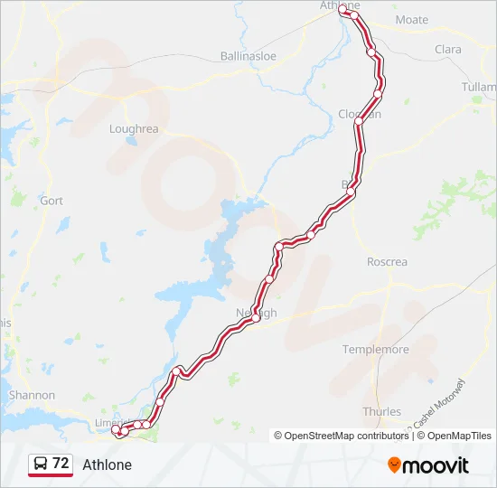 72 Bus Line Map