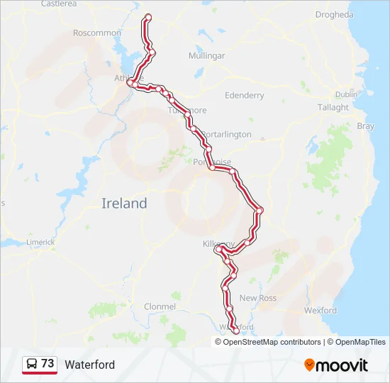 73 Bus Line Map