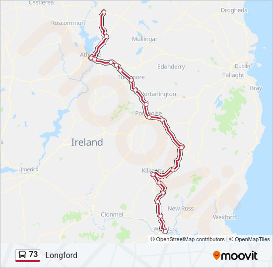 73 Bus Line Map