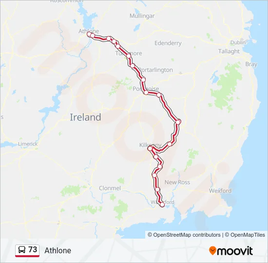 73 Bus Line Map