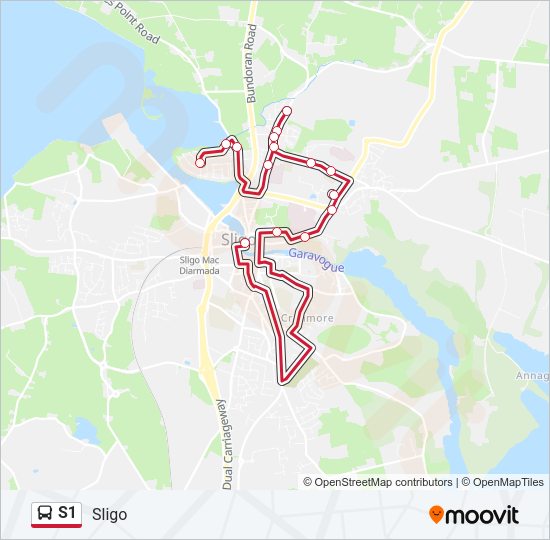 S1 Bus Line Map