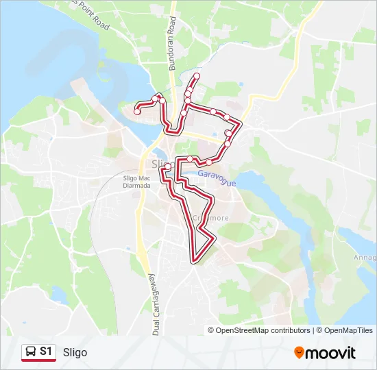 S1 Bus Line Map
