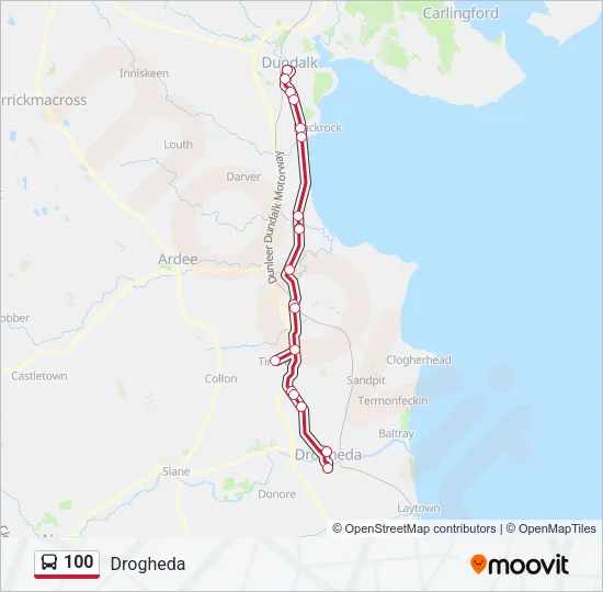 100 Bus Line Map