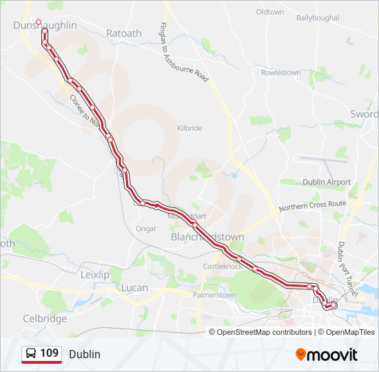 109 Route: Schedules, Stops & Maps - Dublin (Updated)