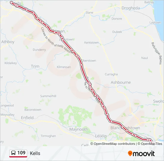 109 Bus Line Map