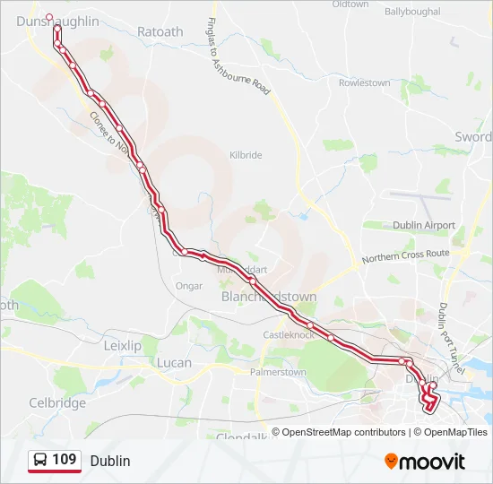 109 Bus Line Map