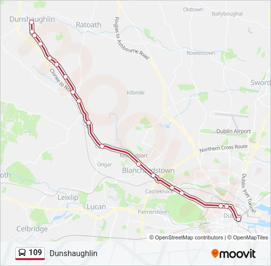 109 Bus Line Map