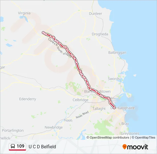 109 Bus Line Map