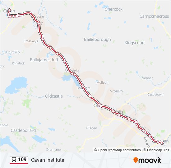 109 bus Line Map