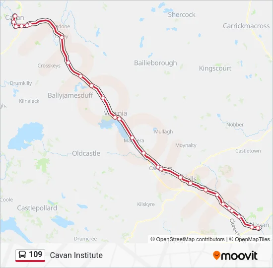 109 Bus Line Map