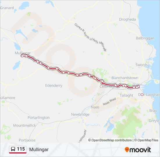 115 bus Line Map