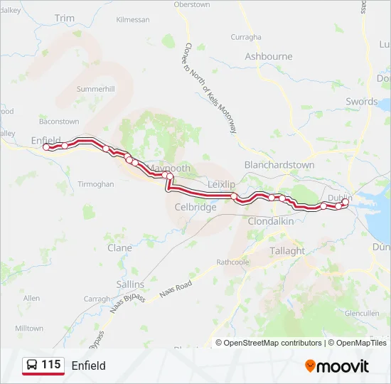115 Bus Line Map