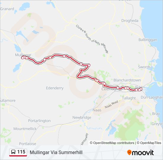 115 Bus Line Map