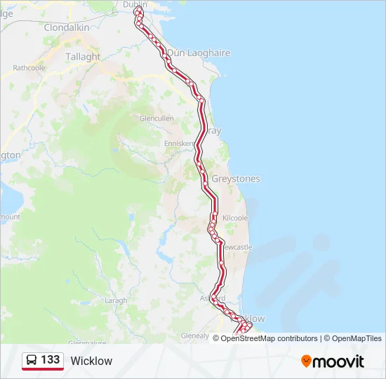 133 Bus Line Map