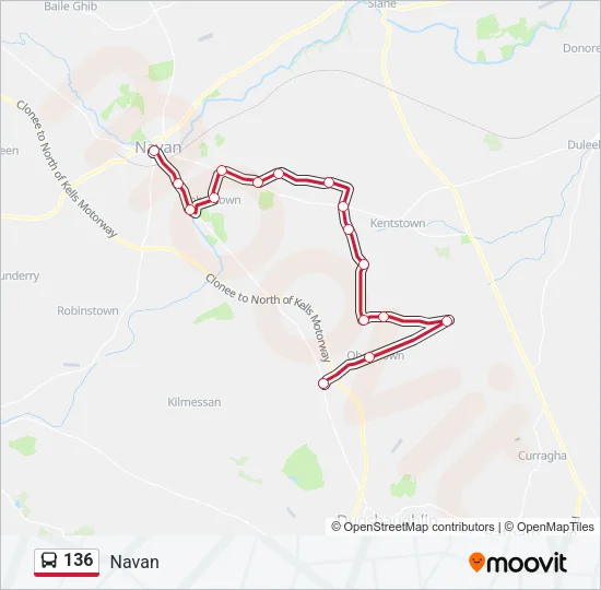 136 Bus Line Map