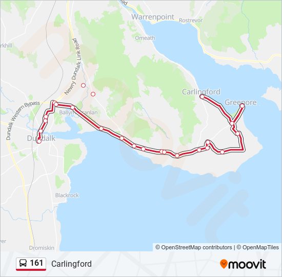 161 Bus Line Map