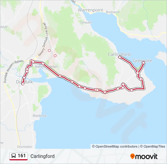 161 Bus Line Map