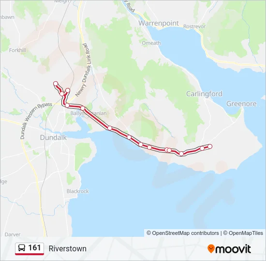 161 Bus Line Map