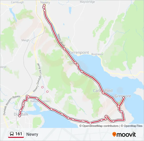 161 Bus Line Map