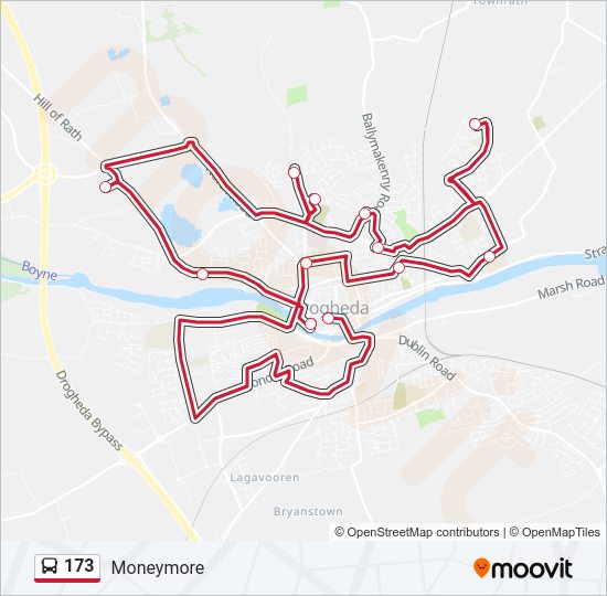 173 Bus Line Map