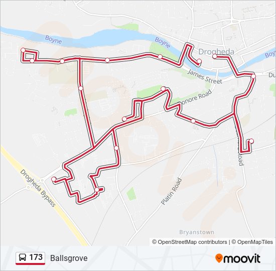 173 Bus Line Map