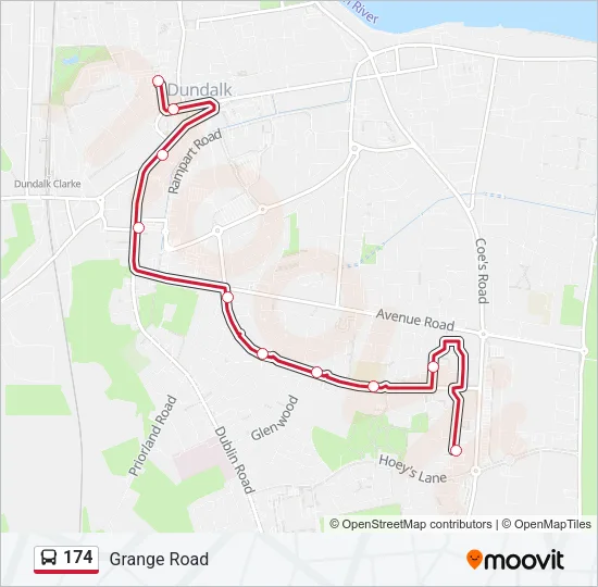 174 Bus Line Map