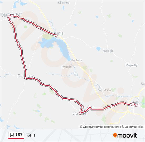 187 Bus Line Map