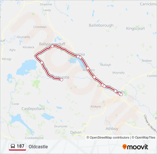 187 Bus Line Map