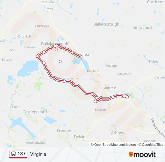 187 Bus Line Map