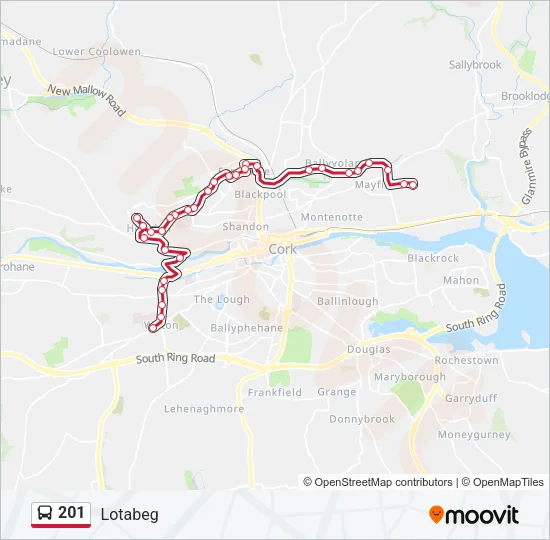 201 Bus Line Map