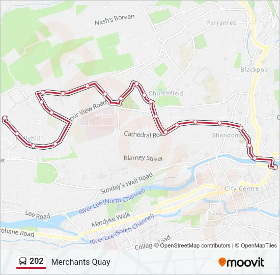 202 Bus Line Map