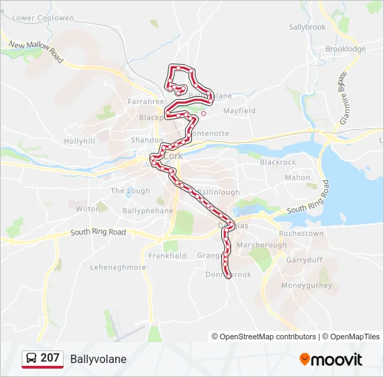 207 Bus Line Map