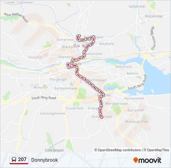 207 Bus Line Map