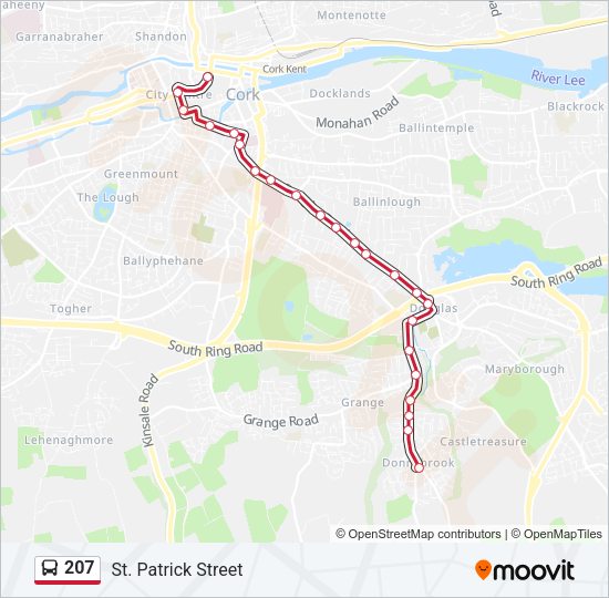 207 bus Line Map