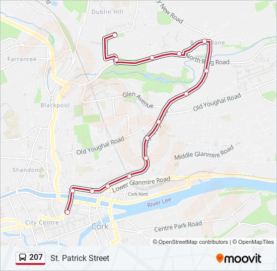 207 Bus Line Map