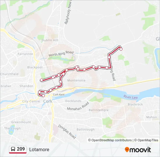 209 Bus Line Map