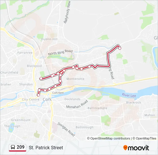 209 Bus Line Map