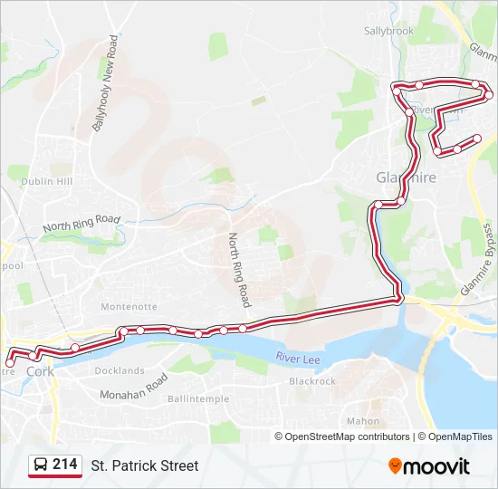 214 Bus Line Map