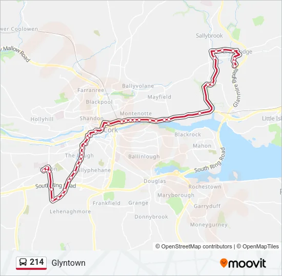 214 Bus Line Map