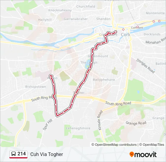 214 Bus Line Map