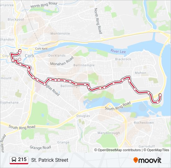 215 Bus Line Map