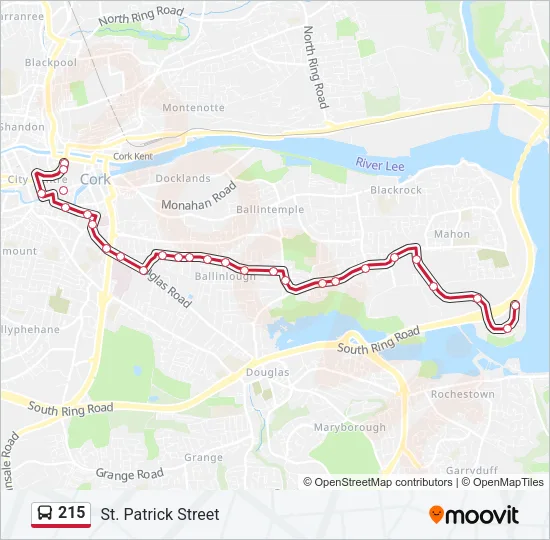 215 Bus Line Map