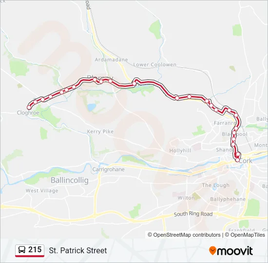 215 Bus Line Map